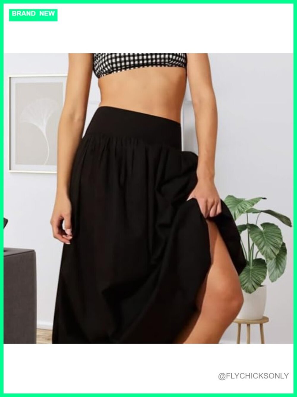 Y2k Bubble Maxi Skirt Summer Elastic Low Waist A Line Long Skirt Casual Ruffle - Picture 3 of 6